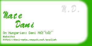 mate dani business card